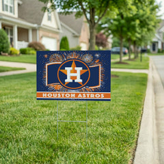 Houston Astros Yard Sign, Patriotic, MLB, Home