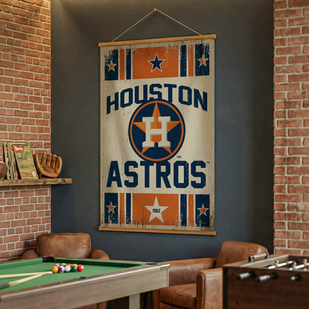 Houston Astros, Canvas Wall Tapestry, Large, 54x36, MLB, Home