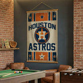 Houston Astros, Canvas Wall Tapestry, Large, 54x36, MLB, Home