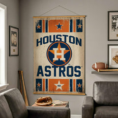 Houston Astros, Canvas Wall Tapestry, Large, 54x36, MLB, Home