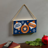 Houston Astros Holiday Wood Wall Sign, 6x11, MLB, Home