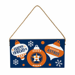Houston Astros Holiday Wood Wall Sign, 6x11, MLB, Home