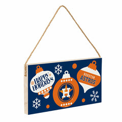 Houston Astros Holiday Wood Wall Sign, 6x11, MLB, Home