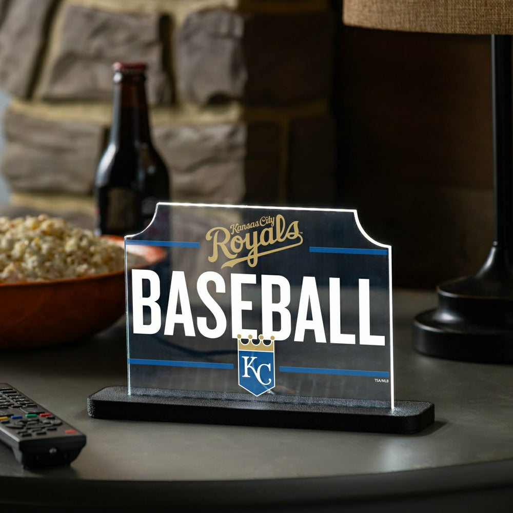 Kansas City Royals Baseball Rectangle Desklite LED Decor, MLB, Home