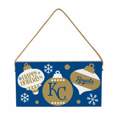 Kansas City Royals Holiday Wood Wall Sign, 6x11, MLB, Home