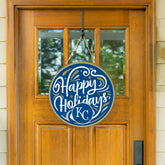 Kansas City Royals Holiday Round Door Décor with Hanging Rope, 18x18, MLB, Home