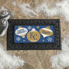 Kansas City Royals Holiday Flocked Coir Sassafras Switch Mat, 22"x10", MLB