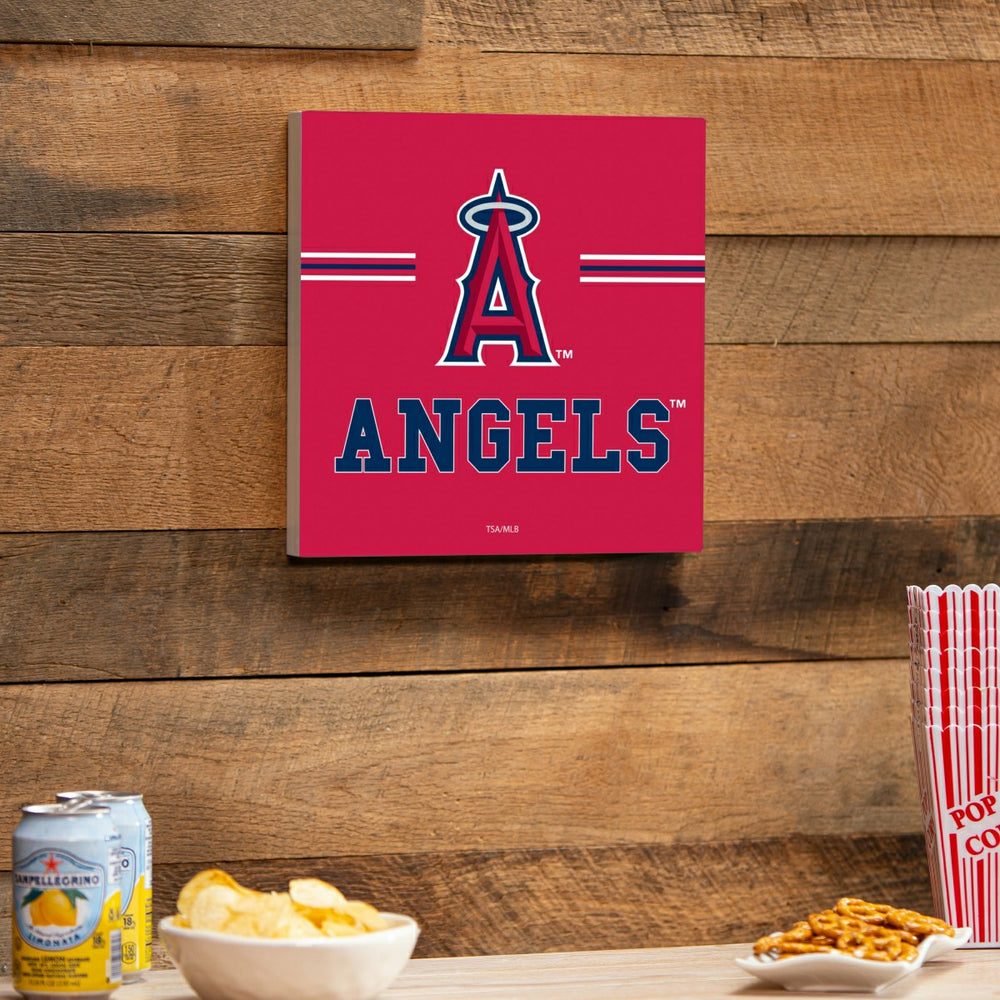 Los Angeles Angels Wood Wall Sign, 12x12, MLB, Home