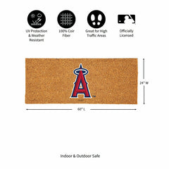 Los Angeles Angels Extra Large Full Color Coir Mat, 60"x24", MLB