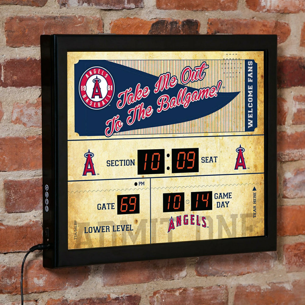 Scoreboard Wall Clock, Los Angeles Angels, MLB, Home