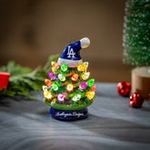 Los Angeles Dodgers 4" Mini LED Tabletop Christmas Tree, Set of 2, MLB, Home