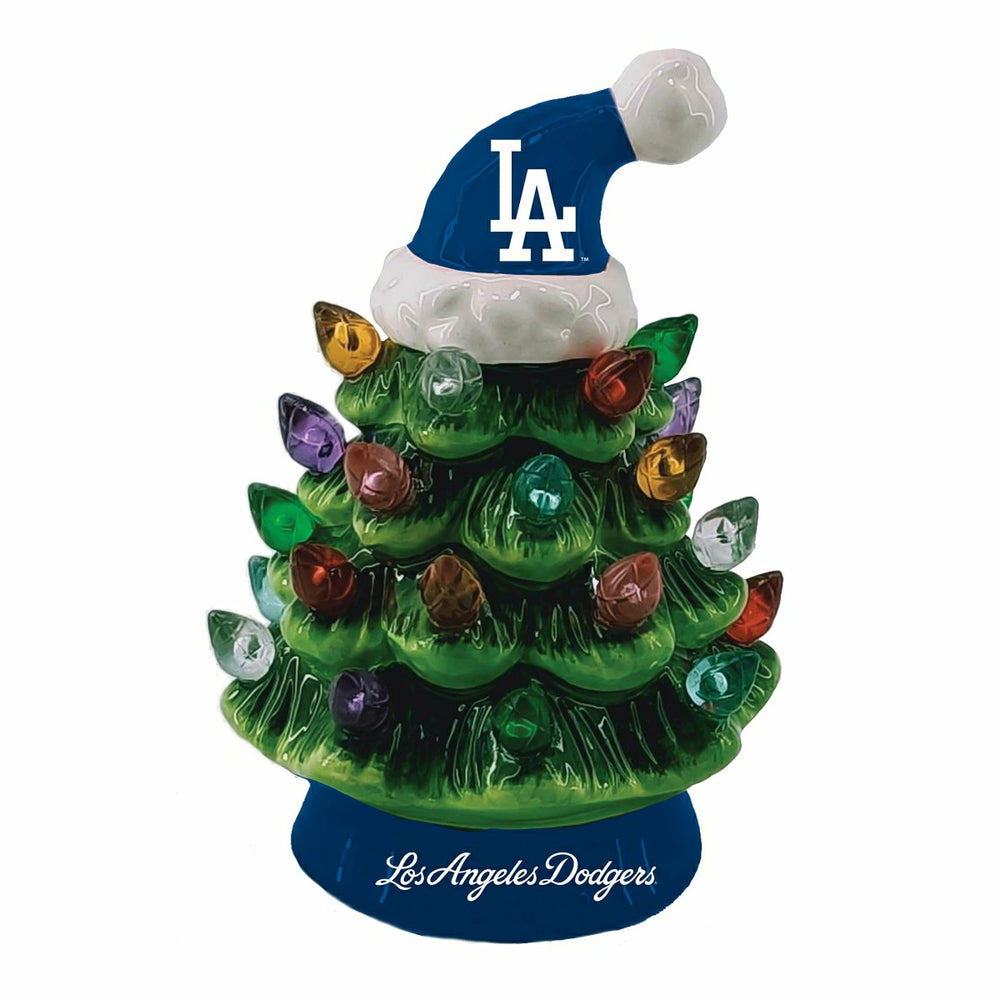 Los Angeles Dodgers 8" LED Ceramic Christmas Tree, MLB, Home
