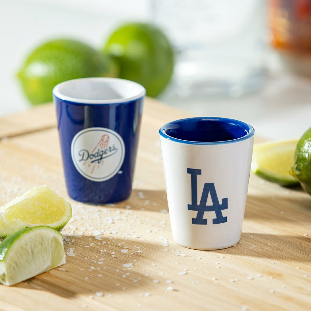 Los Angeles Dodgers 4-Piece Ceramic 2oz. Shot Glass Set, MLB, Home
