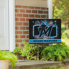 Miami Marlins Yard Sign, Patriotic, MLB, Home