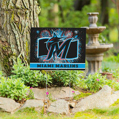 Miami Marlins Yard Sign, Patriotic, MLB, Home