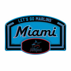 Miami Marlins USA Embossed Steel Wall Sign, 11" x 17", MLB, Home