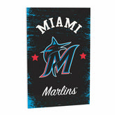 Miami Marlins Wood Wall Sign, 16x24, MLB, Home