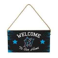 Miami Marlins Wood Wall Sign, 6x11, MLB, Home