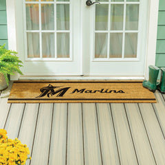 Miami Marlins Extra Large One Color Coir Mat, 60"x24", MLB