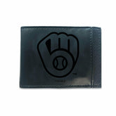 Milwaukee Brewers Front Pocket Wallet w/ RFID Blocking Black, MLB, Home