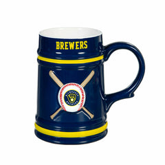 Milwaukee Brewers Ceramic Stein Cup, 24oz, MLB, Home