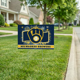 Milwaukee Brewers Yard Sign, Patriotic, MLB, Home