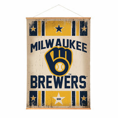 Milwaukee Brewers, Canvas Wall Tapestry, Large, 54x36, MLB, Home
