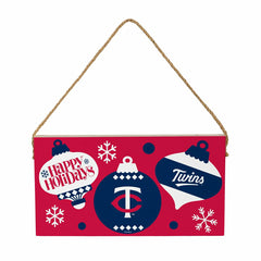 Minnesota Twins Holiday Wood Wall Sign, 6x11, MLB, Home