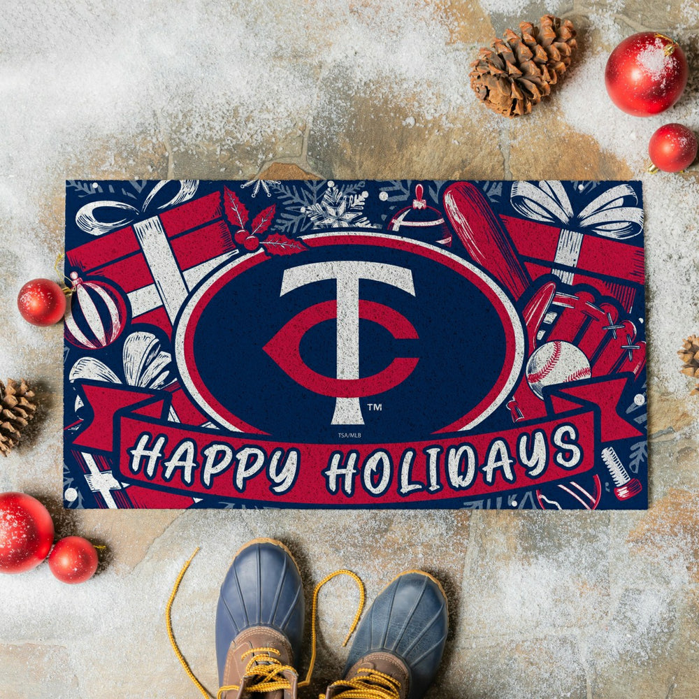 Minnesota Twins Holiday PVC Mat, 28"x16", MLB