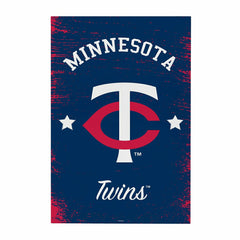 Minnesota Twins Wood Wall Sign, 16x24, MLB, Home