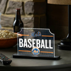 New York Mets Baseball Rectangle Desklite LED Decor, MLB, Home
