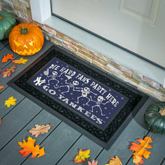 New York Yankees Flocked Coir Halloween Sassafras Switch Mat, 22"x10", MLB
