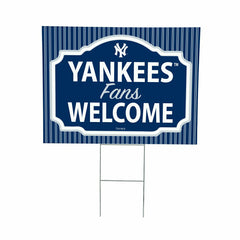 New York Yankees Coroplast Yard Sign, "Fans Welcome", MLB, Home