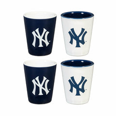 New York Yankees 4-Piece Ceramic 2oz. Shot Glass Set, MLB, Home