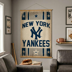 New York Yankees, Canvas Wall Tapestry, Large, 54x36, MLB, Home
