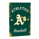 Athletics Wood Wall Sign, 16x24, MLB, Home