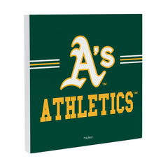 Athletics Wood Wall Sign, 12x12, MLB, Home