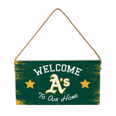 Athletics Wood Wall Sign, 6x11, MLB, Home