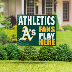 Athletics Coroplast Yard Sign "Fans Play Here", MLB, Home
