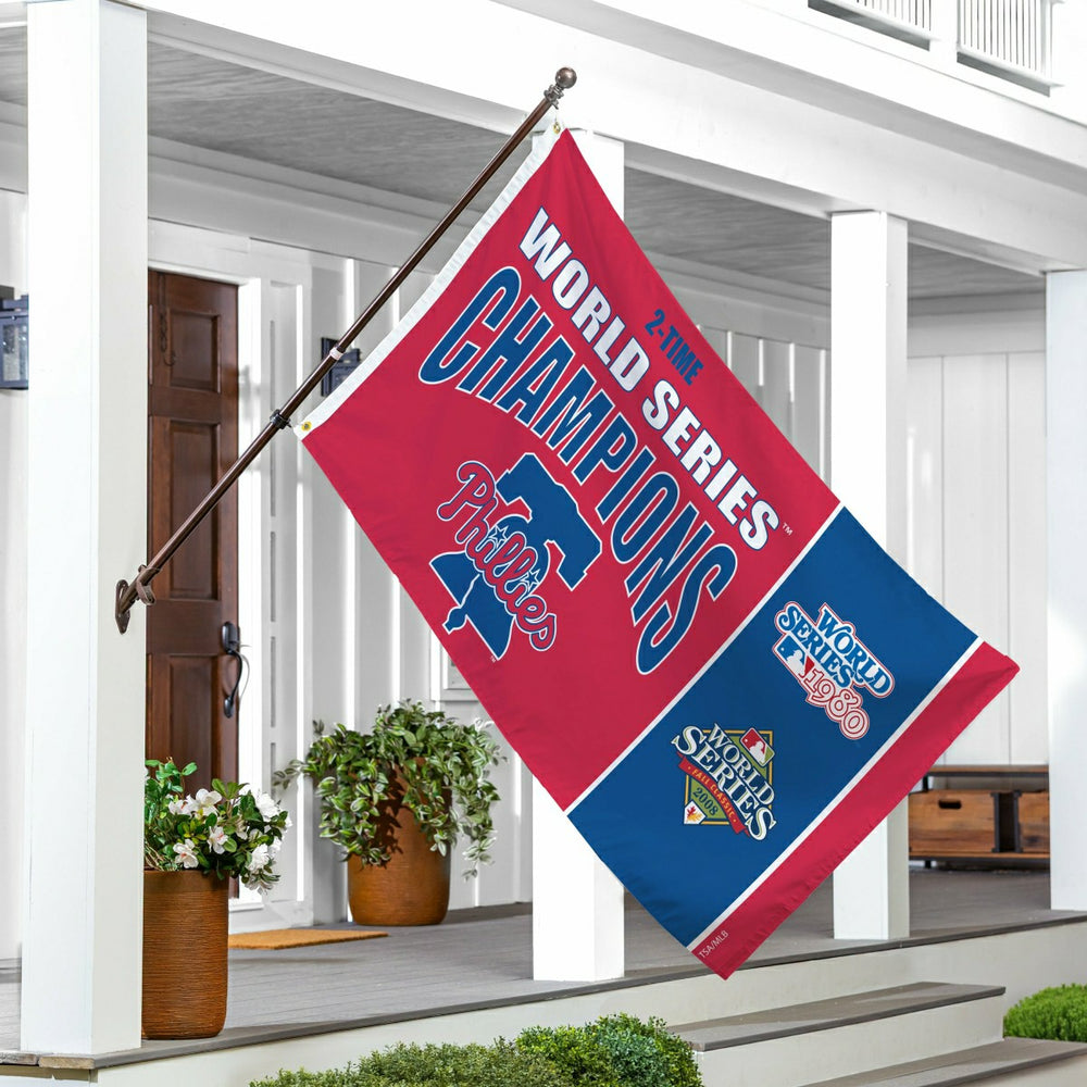 Philadelphia Phillies Single Sided Flag w/ 2 Grommets, 3'x5' Multi Win, MLB, Home