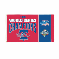 Philadelphia Phillies Single Sided Flag w/ 2 Grommets, 3'x5' Multi Win, MLB, Home