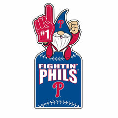 Philadelphia Phillies Gnome Metal Sign 10"L x 30"H, MLB, Home