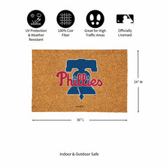 Philadelphia Phillies Large Full Color Coir Mat, 36"x24", MLB