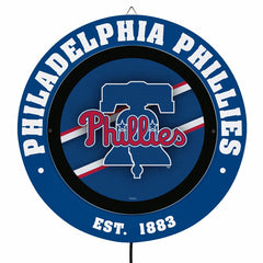 Philadelphia Phillies, Metal Lite, Round, MLB