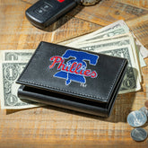 Philadelphia Phillies Black Tri-Fold Embroidered Wallet w/ RFID Blocking, MLB, Home