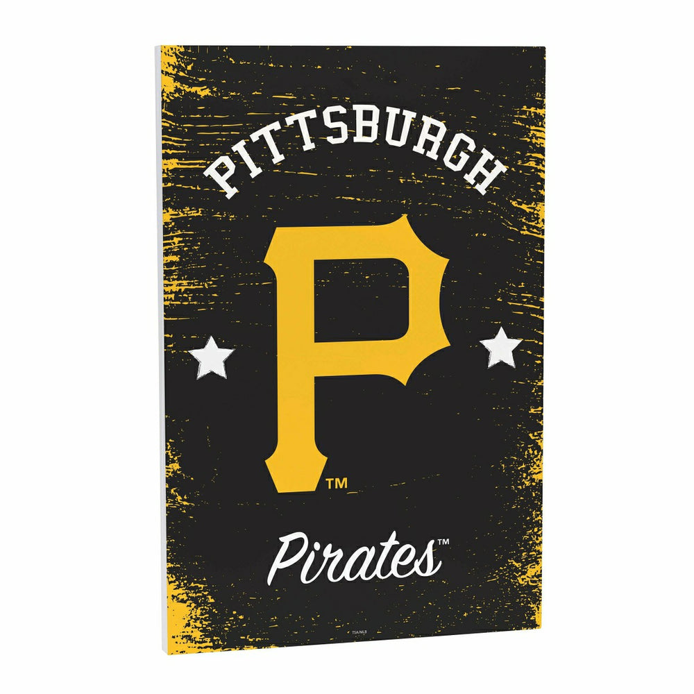 Pittsburgh Pirates Wood Wall Sign, 16x24, MLB, Home