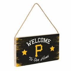 Pittsburgh Pirates Wood Wall Sign, 6x11, MLB, Home