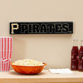 Pittsburgh Pirates Engraved Wood Sign, 3.5" x 18", MLB, Home