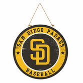 San Diego Padres Round Door Décor with Hanging Rope, 18x18, MLB, Home