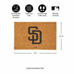 San Diego Padres Large Full Color Coir Mat, 36"x24", MLB
